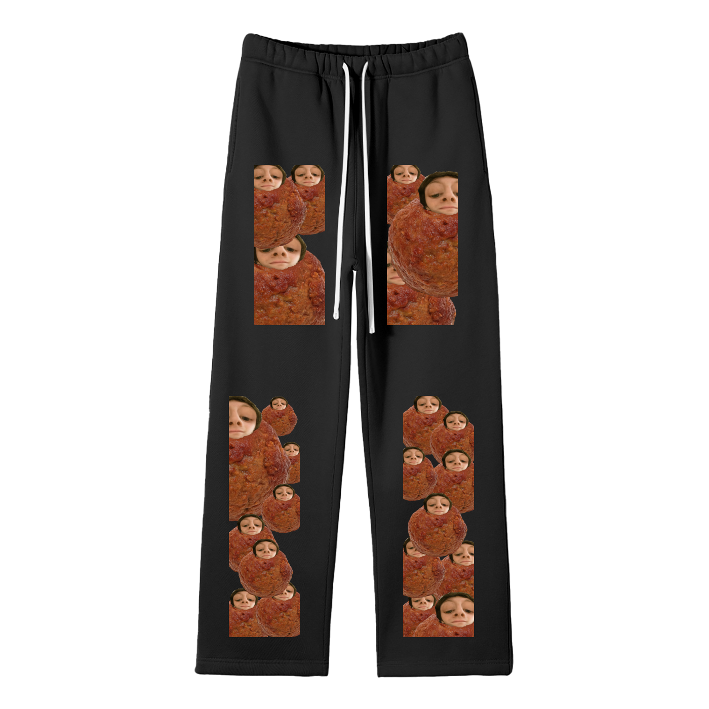 Unisex Solid Color Fleece Straight Leg Pants